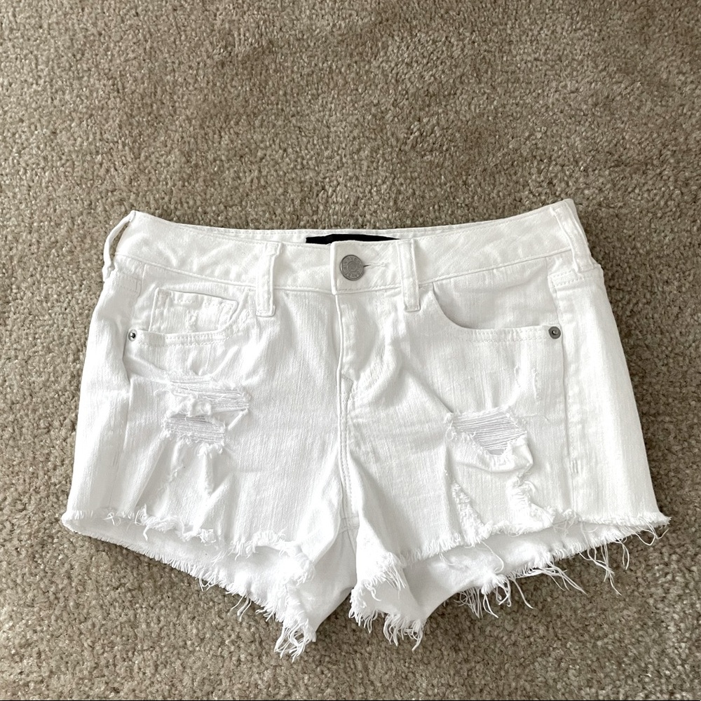 Express White Denim Shorts